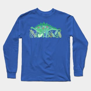 Floral dinosaur Long Sleeve T-Shirt